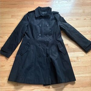 Lauren Ralph Lauren Black Trench Coat SZ XL New Without tags and Belt